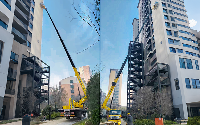 高樓施工遇 “攔路虎”？徐工 GKS45A 小飛臂 “精準(zhǔn)走位”